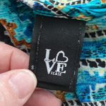 Love Tease shawl southwestern print fringed shirt sleeves longer in back Sz SM Photo 5