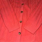 Talbots NWT Coral Pink Cable Knit V-Neck Cardigan Sweater Women’s L Button Front Photo 3