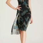 Halston Heritage H  printed Pleated Faux Wrap Dress Photo 0
