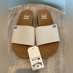 Billabong Beige Slide Sandals Cork footbed NWT size 7 Photo 3