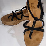 K Jacques St. Tropez Boho Wood Clog Leather Strap Wedge Sandals Brown 7.5 Photo 0
