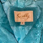 Scully Womens Western Beaded Fringe Jacket- Turquoise Boar Suede Photo 2