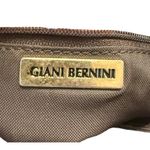 VTG Gianni Bernini Brown Leather Crossbody Bag Adjustable Strap Gold Charm‎ Photo 9
