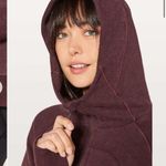 Lululemon  zip up Scuba Classic Cotton Fleece Heathered Bordeaux Drama‎ size 4 Photo 2