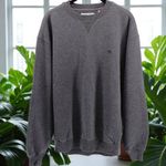 FILA  Gray Fleece Crewneck Pullover Comfy Athletic Tennis Soccer Size L Photo 0