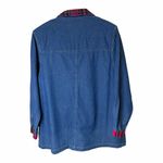 VTG Denim Field Chore Coat Barn Jacket Plaid M 100% Cotton Oh!Mamma Farm Cabin Blue Size M Photo 1