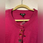 Apt. 9 NWT  Pink Embroidered Beaded Bedazzled Button Front Cardigan Size Small Photo 1