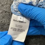 Reformation | Azzuro Blue Floral Crop Top | Sz 2 Photo 5