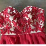 Sherri Hill Dress Size 10 Prom Pageant Gala Formal Gown Flowy Red Gold # 1924 Photo 14