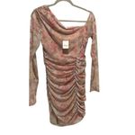Free People  Womens Chloe One Shoulder Ruched Bodycon‎ Dress Multicolor Small NWT Photo 1