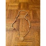Vintage clay beaded necklace Tan Photo 2