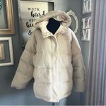 Good American Faux Shearling Cocoon Puffer Jacket Size XL Photo 2
