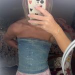 Azwell Denim Corset With Rhinestones Photo 0