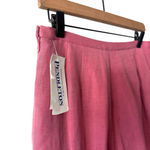 Pendleton Vintage  Silk Linen High Waist Pleated Pants Pink Sz 8 NWT Photo 6