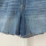 Madewell High Rise Denim Shorts Distressed Frayed Hem Blue Size 27 Photo 2