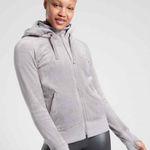Athleta Grey Triumph Hoodie Double Cozy Karma Full Zip Jacket Size Small Photo 0