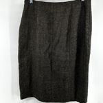 Peruvian Connection  Pencil Skirt Baby Alpaca Wool Lined Slit Pleated Brown 8 Photo 5