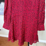 Alice + Olivia Alice and‎ Olivia Polly Red Leopard Fit/Flare mini Dress size 6 Photo 4