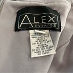 Alex Evenings  Gray‎ Lace Sequins Rosette Mesh Illusion Flare Party Dress Size 8 Photo 9