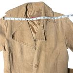 Jennyfer J 100% Leather Long Tan Belted Trench Coat Women size 10 Photo 10