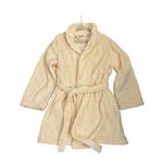 Charlotte Cozy Sherpa Ivory Cream Comfort Belted Bathrobe Size Large White Photo 3