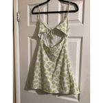 Pepper Mayo Green Floral Cutout Back Slip Mini Dress Women Size 4 Photo 2