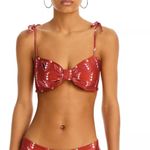 NEW Juan De Dios San Miguel Hand Embroidered Multi way Bikini Top Bra M Red Size M Photo 4