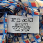 Violet+Claire Red and Blue Geometric Print with 3/4 Sleeves Size XL Photo 8