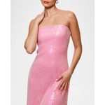 Hutch  Elena Strapless Sequin Column Maxi Dress Pink XXS Photo 2