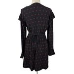 & Other Stories & Other Stories Paris Atelier Black Red Print Wrap Frill Long Sleeve Dress SZ 4 Photo 8