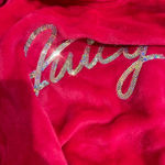 Juicy Couture Juice couture NWT luxurious  BARBIE CORE HOT PINK Silver  Sequins Logo ROBE S/M Photo 6