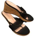 Taryn Rose  KEELY BLACK THONG WEDGE PLATFORM SANDAL SHOES 10.5 Photo 0