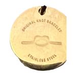 Original Knot Bracelet Cuff Gold Tone Stainless Steel C Initial NWOT Photo 3