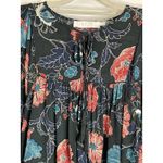 ASTR the Label Babydoll Blouse Medium Black Floral Blouson Sleeve Boho Office Photo 1