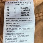 American Eagle Corduroy Button-Front Skirt Camel Brown Super Stretch Size 2 Photo 3