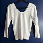 Yelete  Classic White Reversible Long Sleeve Top Photo 5