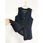 Madewell  Cutaway Black Long Vest Size 10 Minimalist Preppy Chic Euro Photo 9