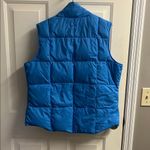 Lands' End Land’s End Women’s Blue Goose Down Snap Puffer Vest- M (8-10) Photo 7