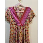 Dharma Imports Vibrant Floral Silk Blend Midi Dress Size Large/XL‎ Photo 3