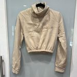 Pretty Little Thing Pretty Little Things Women’s Cream Tan Manchester Crop Hoodie Sweater Sz Small Photo 0
