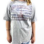 Hanes Gray Walt Disney World Sea To Shining Sea American Flag Tee Photo 4