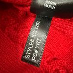 Jessica Howard  Cable Knit Sweater Dress Womens L Red Mock Neck Fit & Flare NWT Photo 8