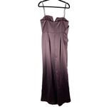 Aidan Mattox Cascading Ruffle Strapless Gown Size US 12 Raisin Photo 2