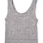Zenana Outfitters Washed Ribbed Tank L / XL Gray Photo 0