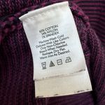 Eddie Bauer  Women’s S Purple Black Striped Full Zip Up Sweater Jacket Mock Neck Photo 3