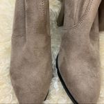 Over the knee stretch vegan suede heeled boots tan Tan Size 6 Photo 3