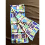 Oscar de la Renta Vintage Colorful Printed Silk Oblong Scarf Photo 0