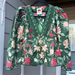 Farm Rio Green Pineapple Garden Blouse Photo 0