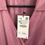 ZARA satin effect wrap dress Sz XS Photo 9