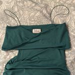Oh Polly  Cut Out Ruched Green Mini Dress Photo 1